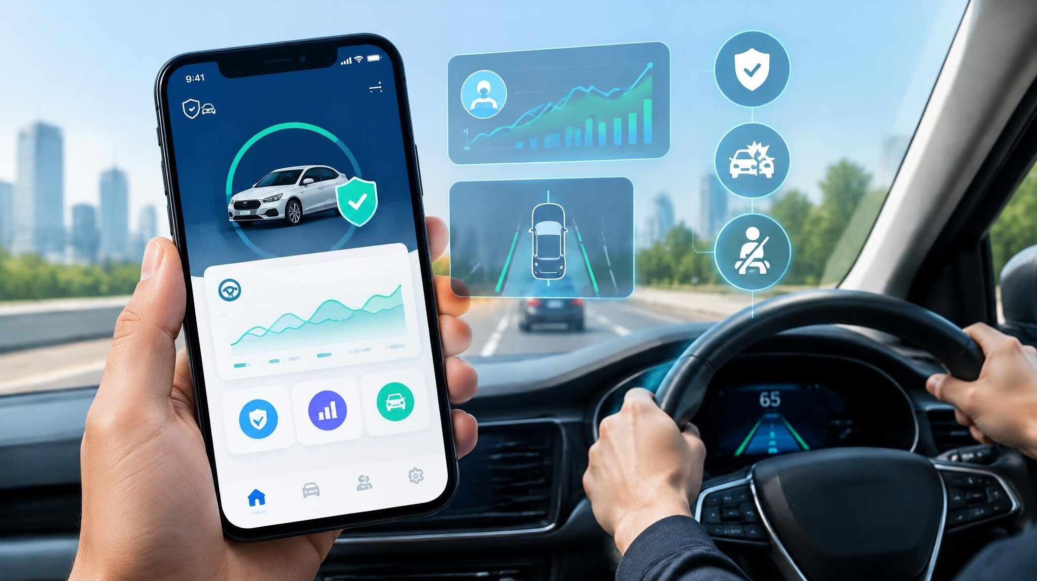 car insurance app interface