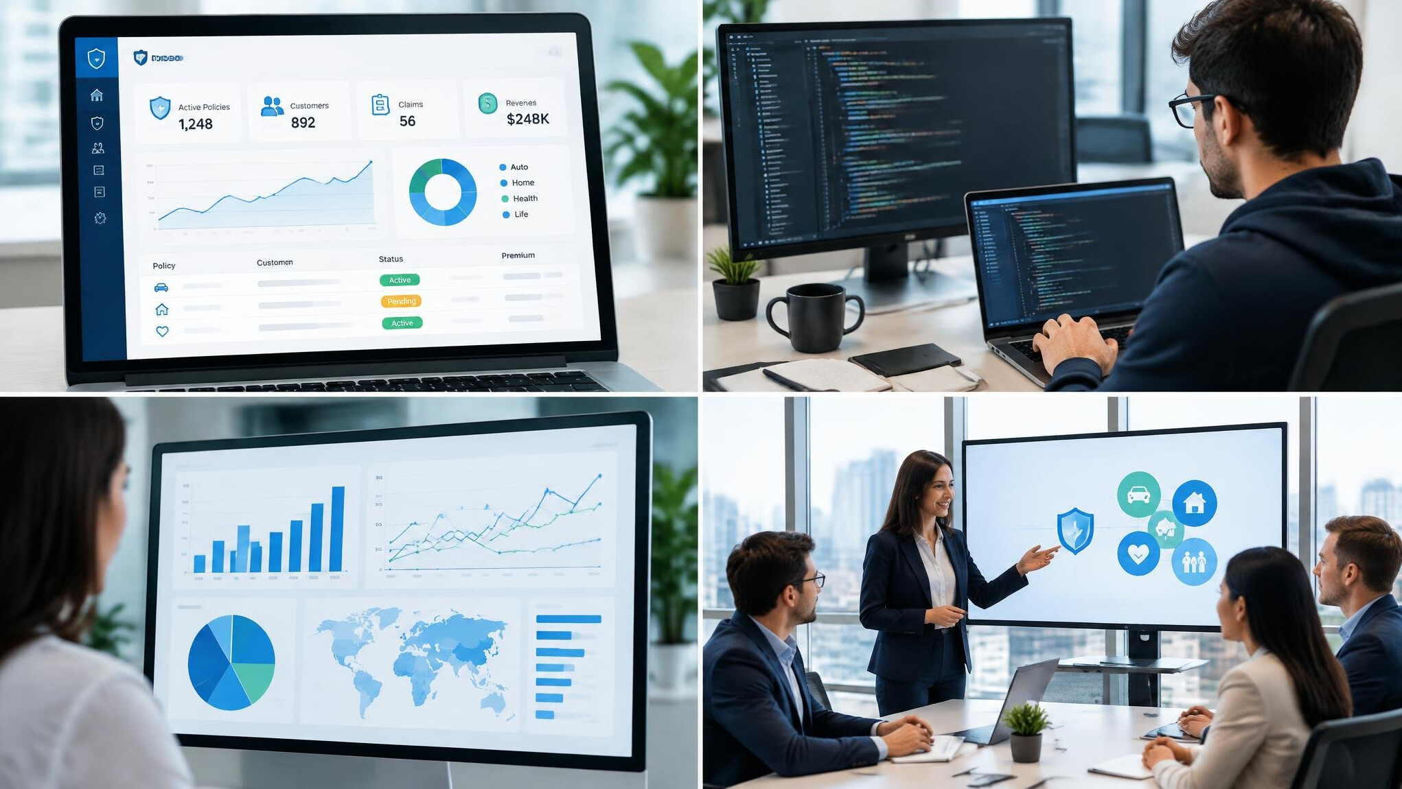 insurance software dashboard